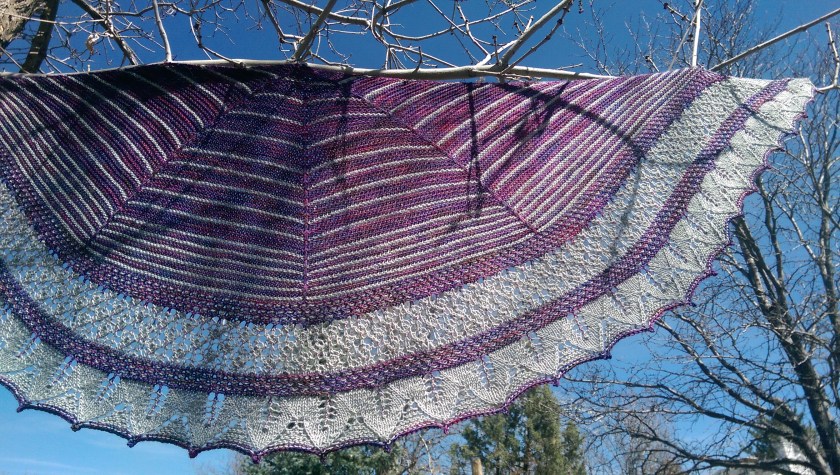 Shawl in tree.