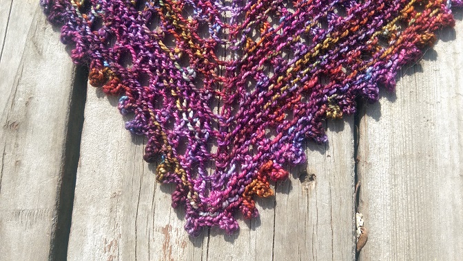 Close up of shawl.