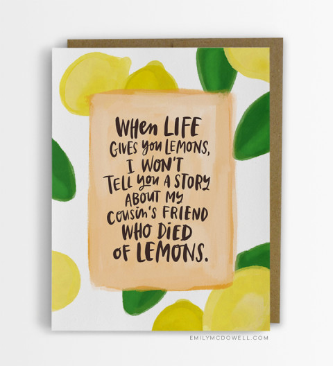 Lemon Card