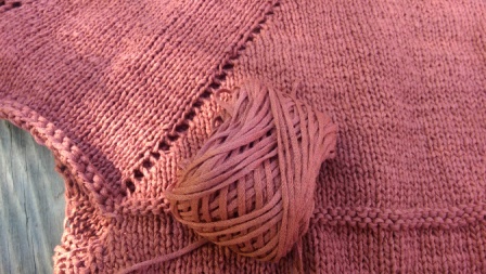 Close-up of sweater.