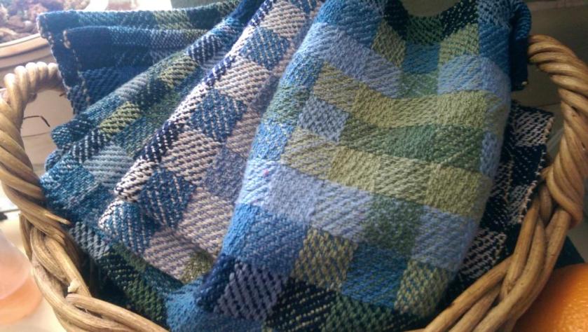 Home woven dishtowels