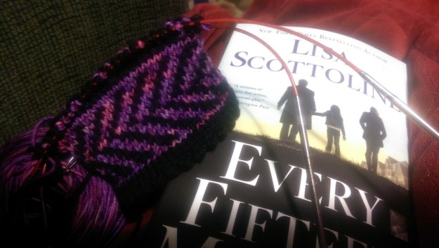 Book and knitting