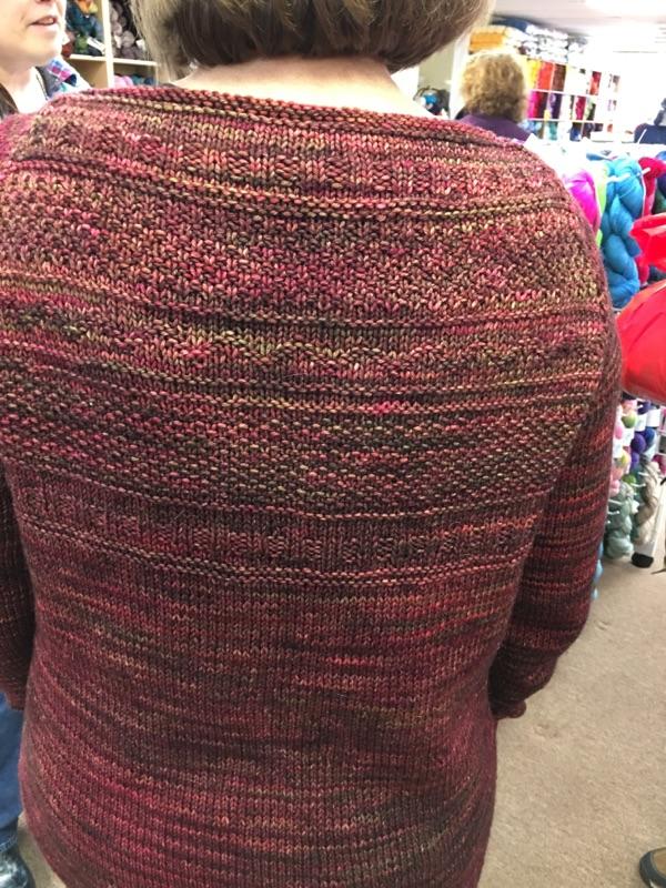 Detail of sweater back