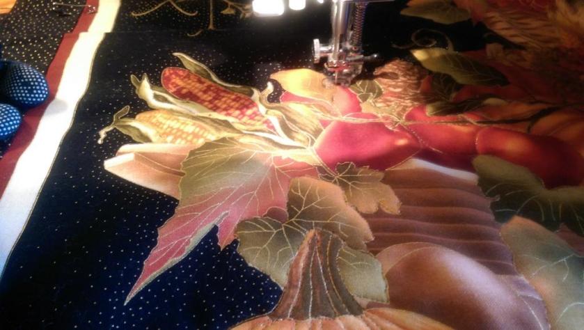 Quilting details.