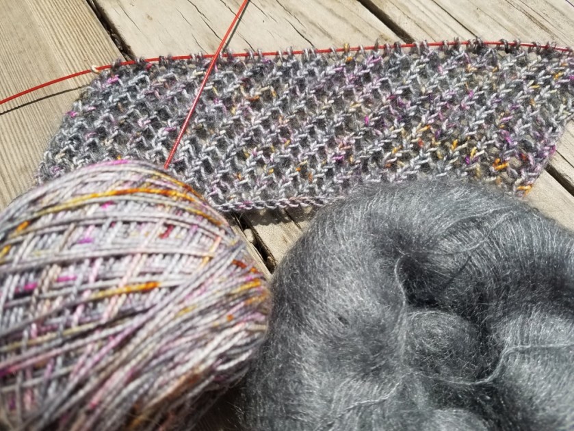 First block of knitting.