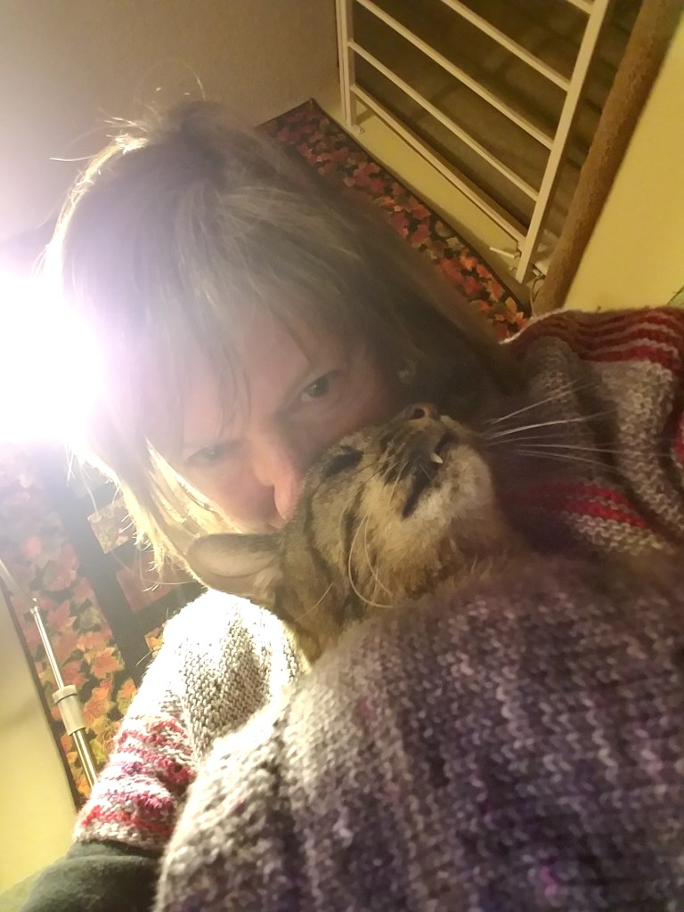 Owner and her cat.