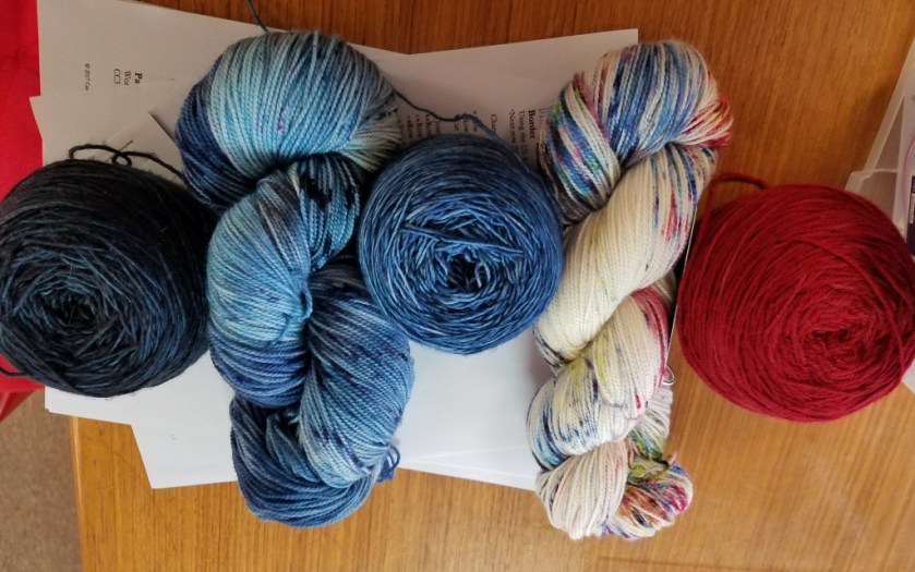 Yarns for shawl.