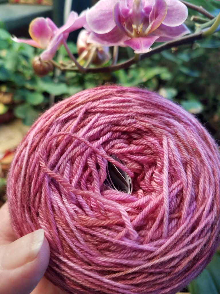 Pink yarn.