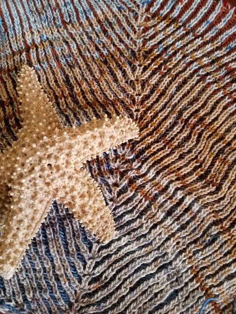Brioche section of "What the Fade?!" shawl.