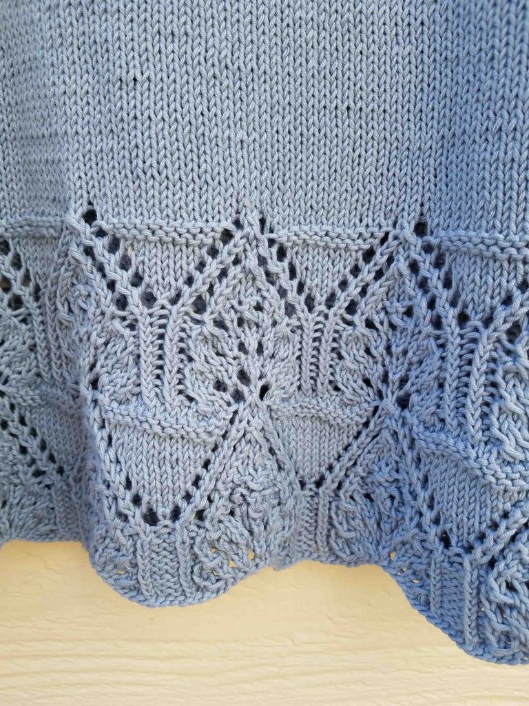 Lace detail of sweater.
