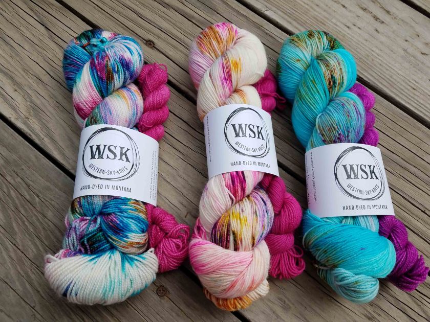 Sock yarns.