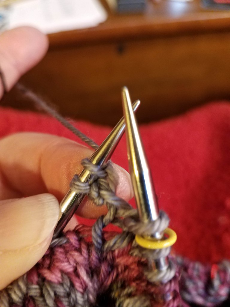 Knitting backwards