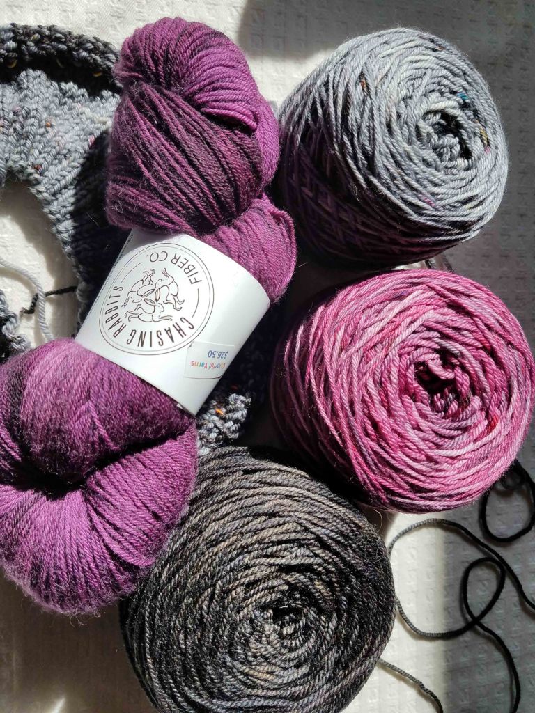 Final yarn chosen for the sweater.