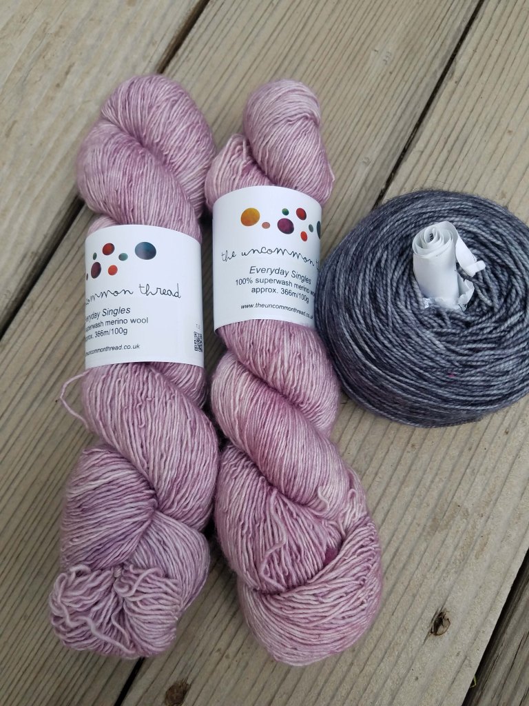 Yarn to knit Far Away Dreams shawl.